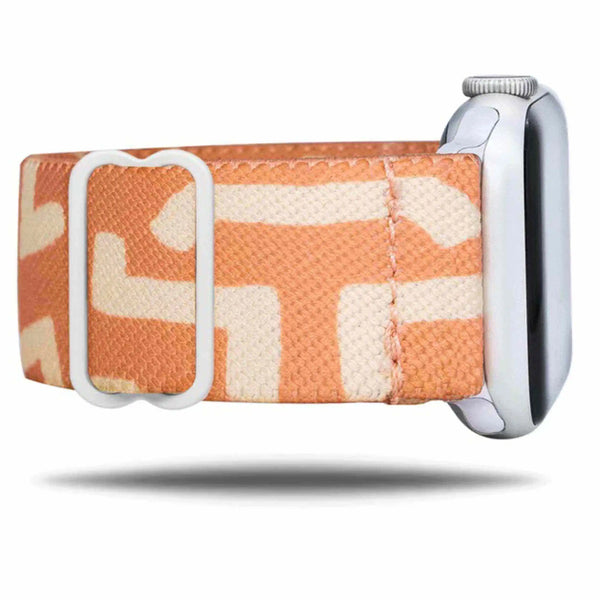 June Journal Triangular Lines in Terracotta 38mm/40mm Silver Apple Watch Band - Society6