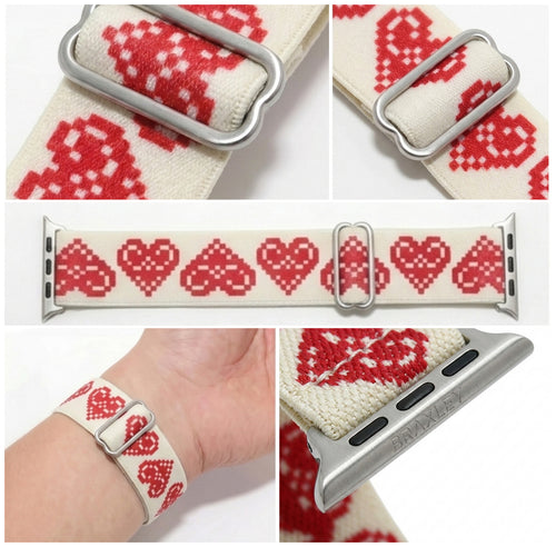 Hearts Apple Watch Band - detail collage